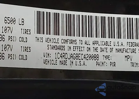 2014 Dodge Durango Sxt z USA, uszkodzony, nr VIN 1C4RDJAG8EC420088